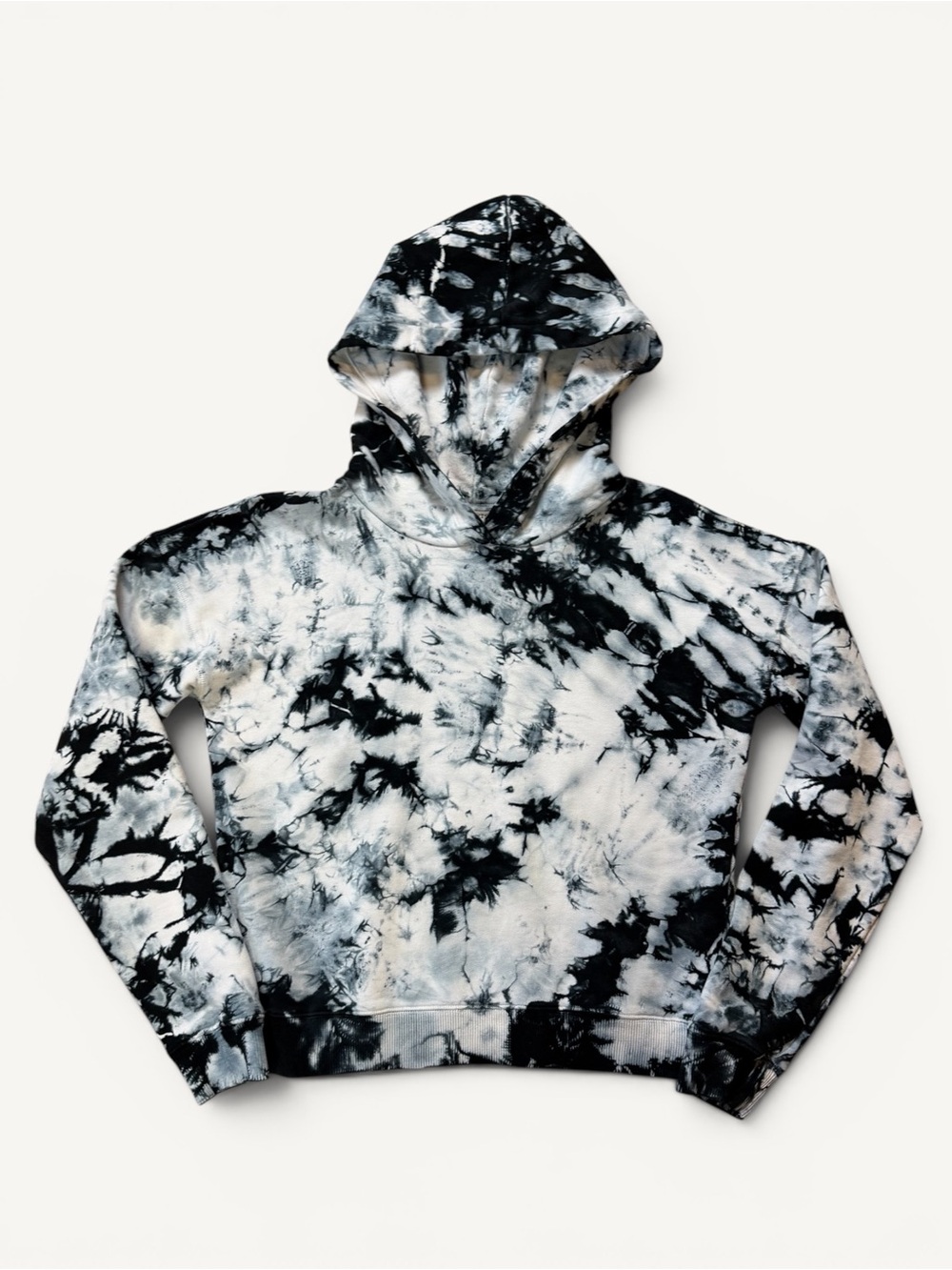 All Saints Sasha Navy & White Tie-Dye Hoodie